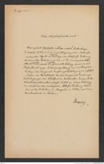 k.k. naturhistorisches Hofmuseum, Intendanzakten 1885-1896 (Hauer), Aktenzahl Z.116/1887, Seite 1